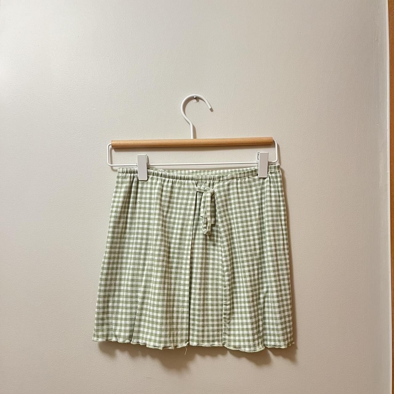 Green plaid 2025 skirt pacsun