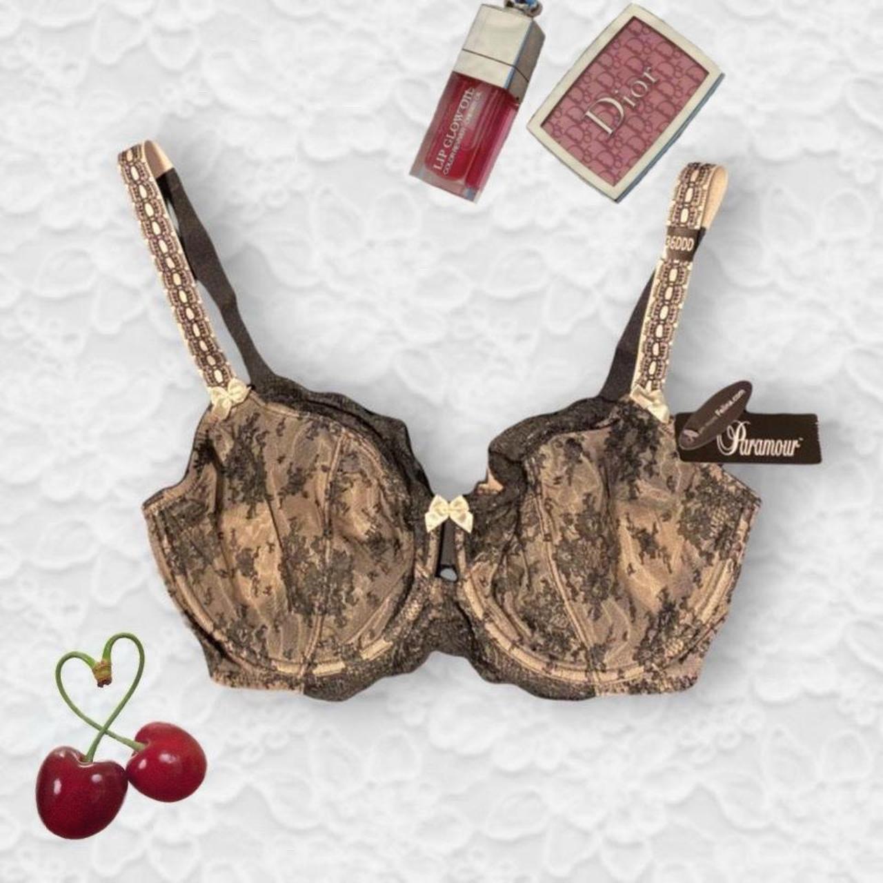 Paramour Women's Black and Cream Bra Depop