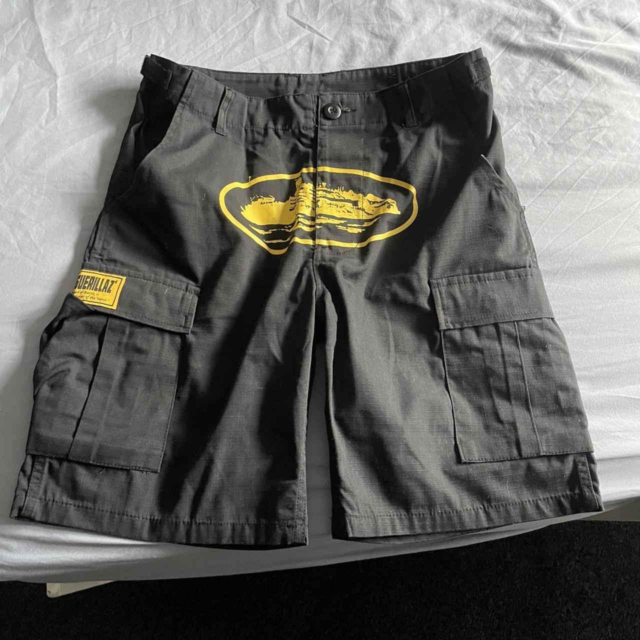 パンツ Corteiz Cargo Shorts - Black Yellow Corteiz Pantaloni Cargo Hip Hop Cortez Baggy Unisex Harajuku