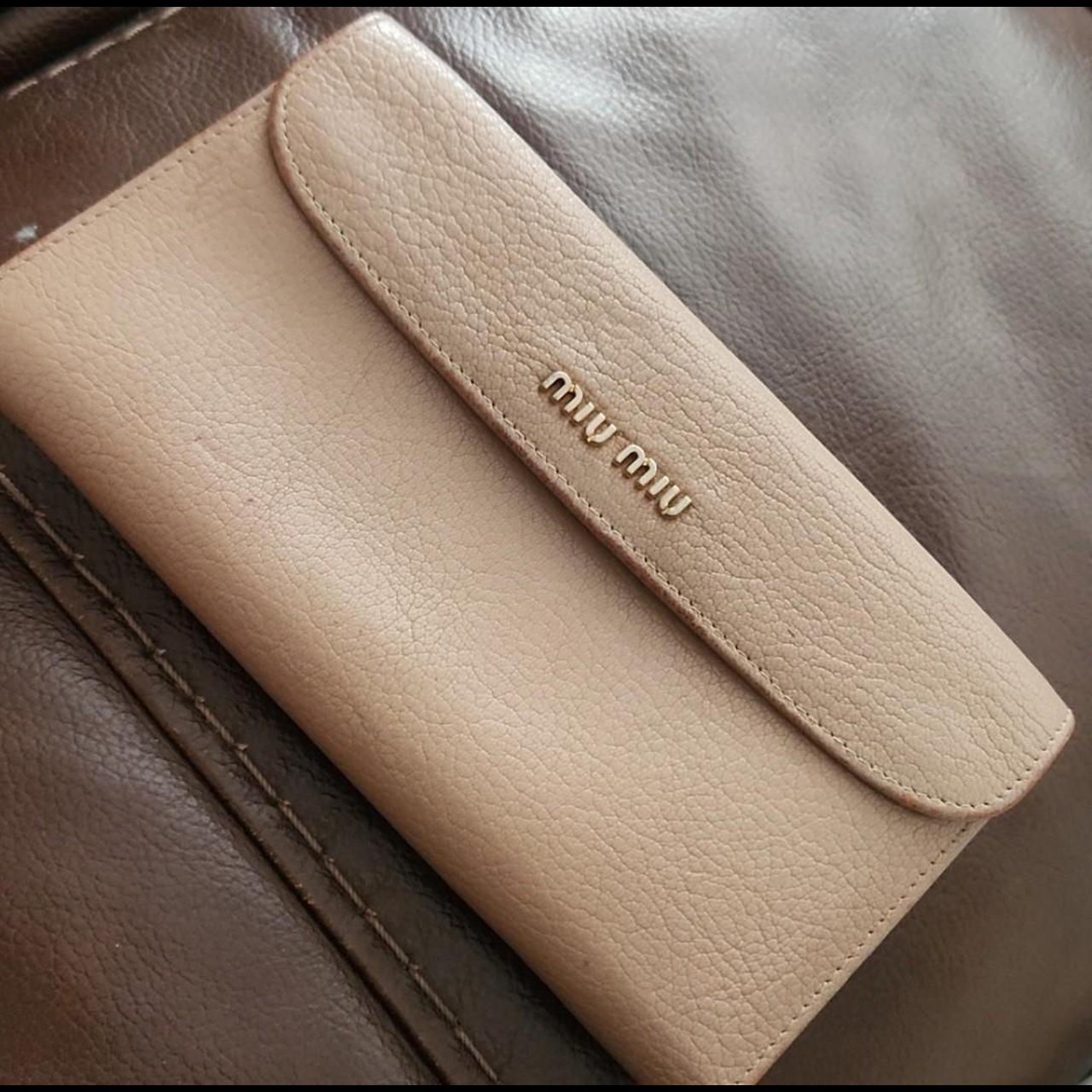 Miu Miu Women's Wallet - Brown/Tan – Tan Miu Miu … - image 1