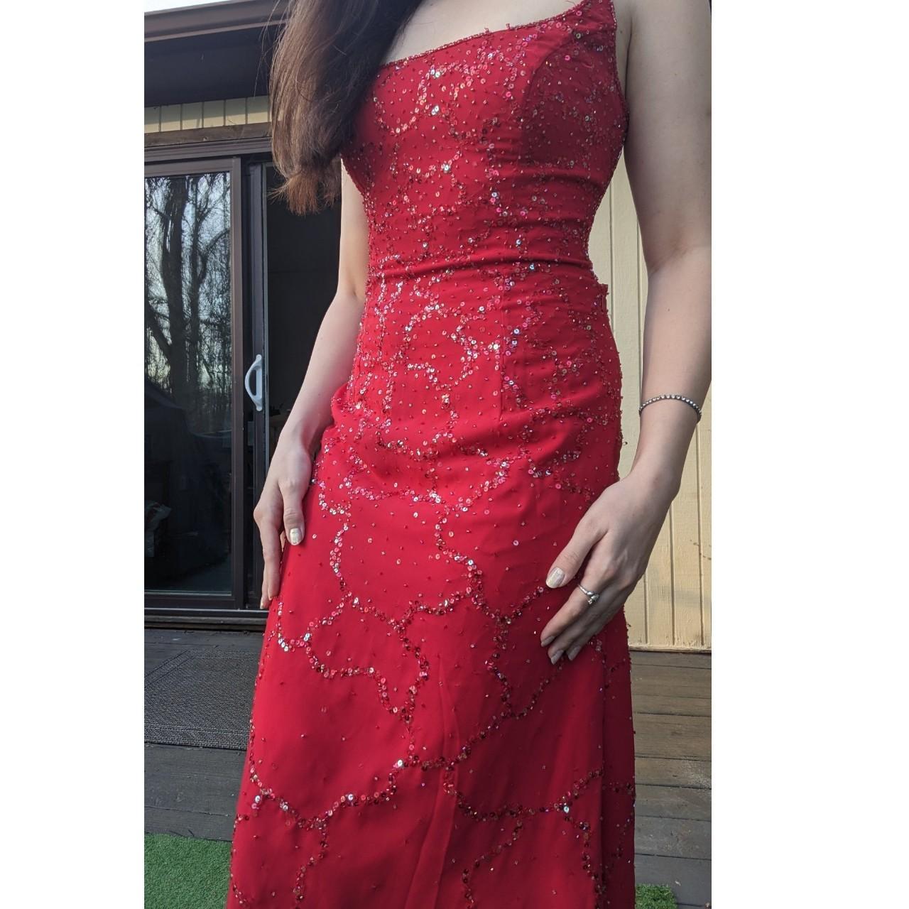 Vintage Red Sequin Dress