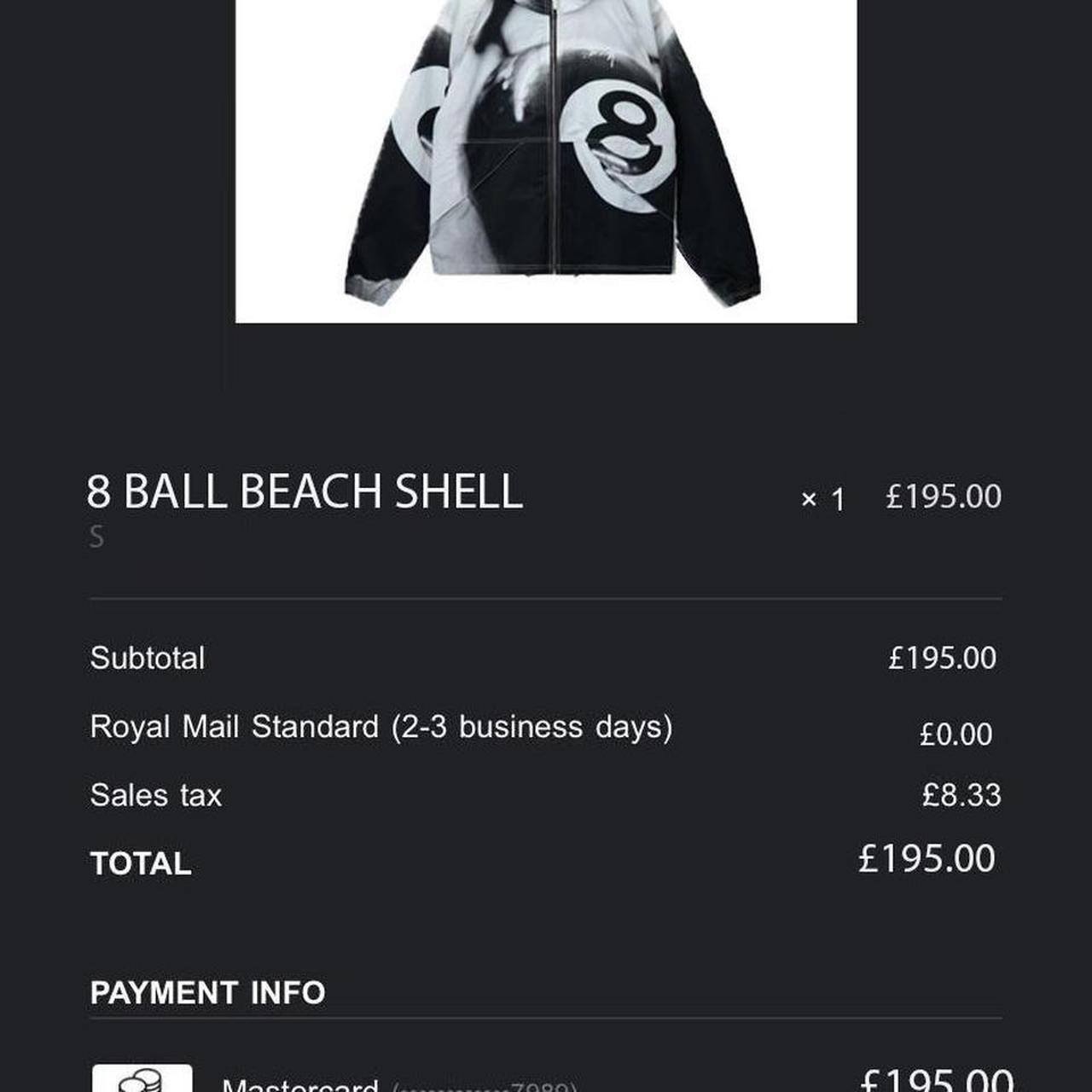 Stussy 8ball beach shell jacket Size Small Brand... - Depop