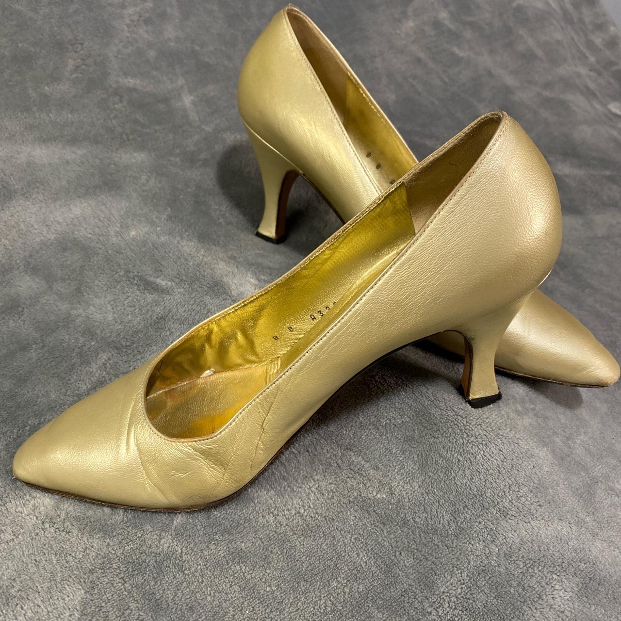 Golden heels by Bruno Magli authentic Italian the Depop