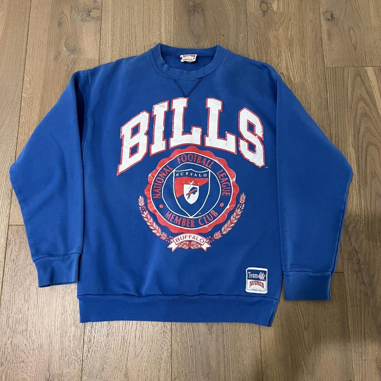 Vintage Buffalo Bills Nutmeg Sweatshirt NFL 90s Sz - Depop