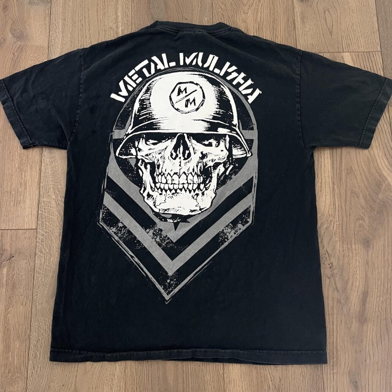 Vintage Metal Mulisha Shirt Black Skull Double Sided | Depop
