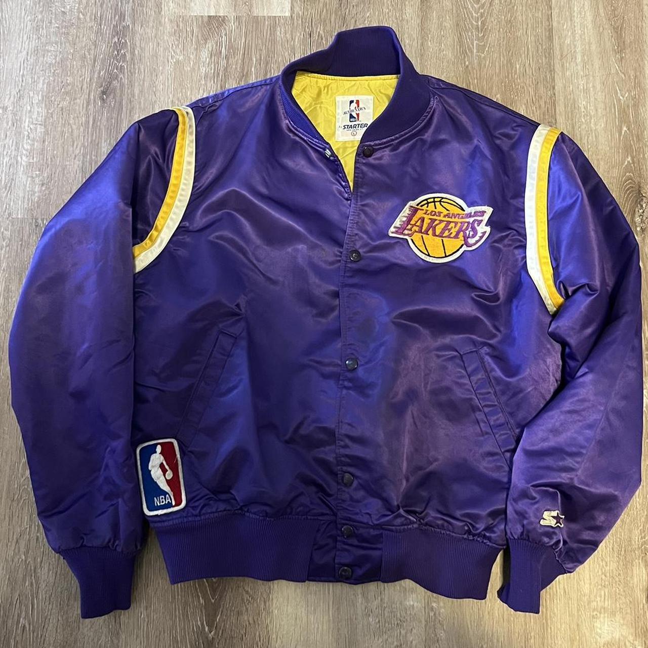 Vintage 80s 90s Los Angeles Lakers Starter Satin