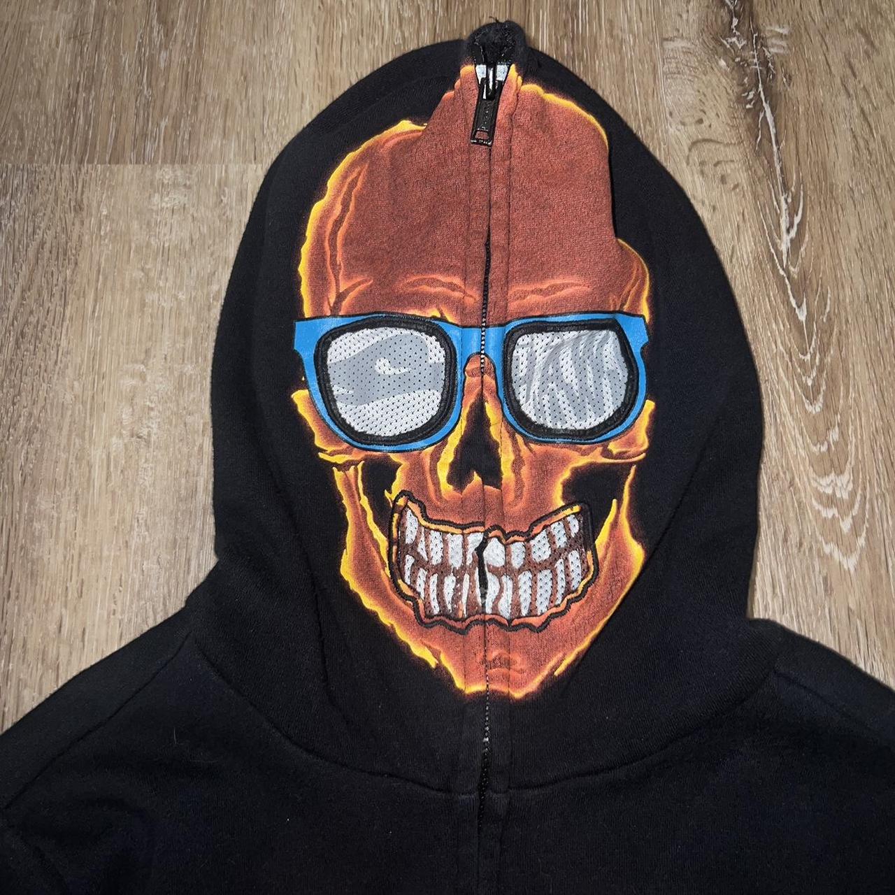 Vintage Tony Hawk Full Zip Skeleton Skull Hoodie | Depop