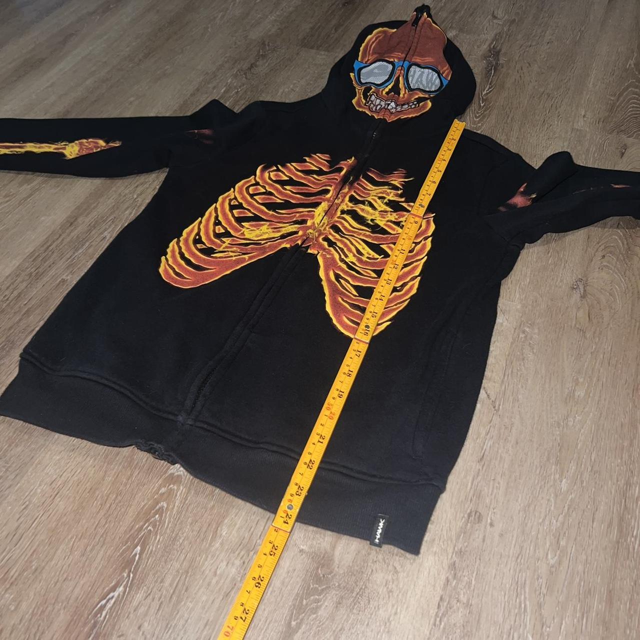 Vintage Tony Hawk Full Zip Skeleton Skull Hoodie | Depop