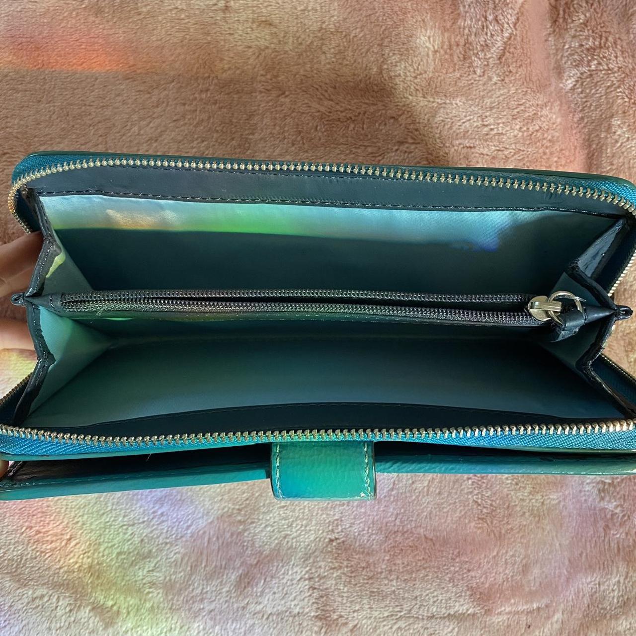 Early 2000’s coach clasp wallet Color: teal blue... - Depop