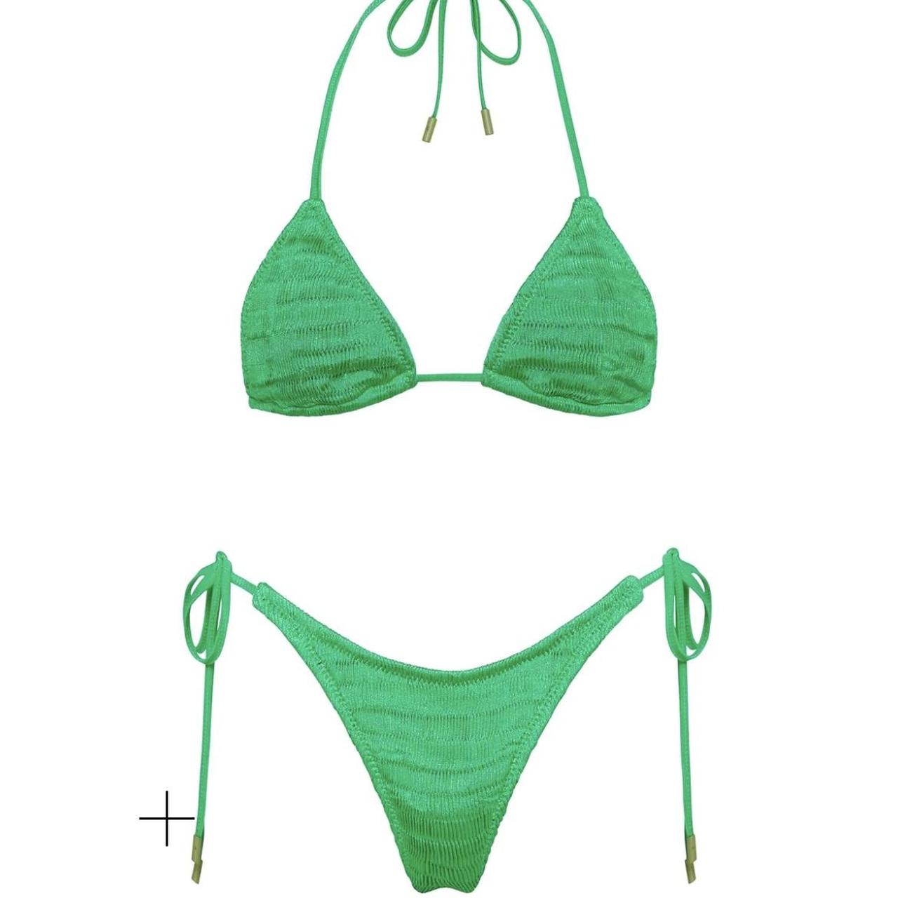 Triangl Women's Green Bikinisandtankinisets Depop