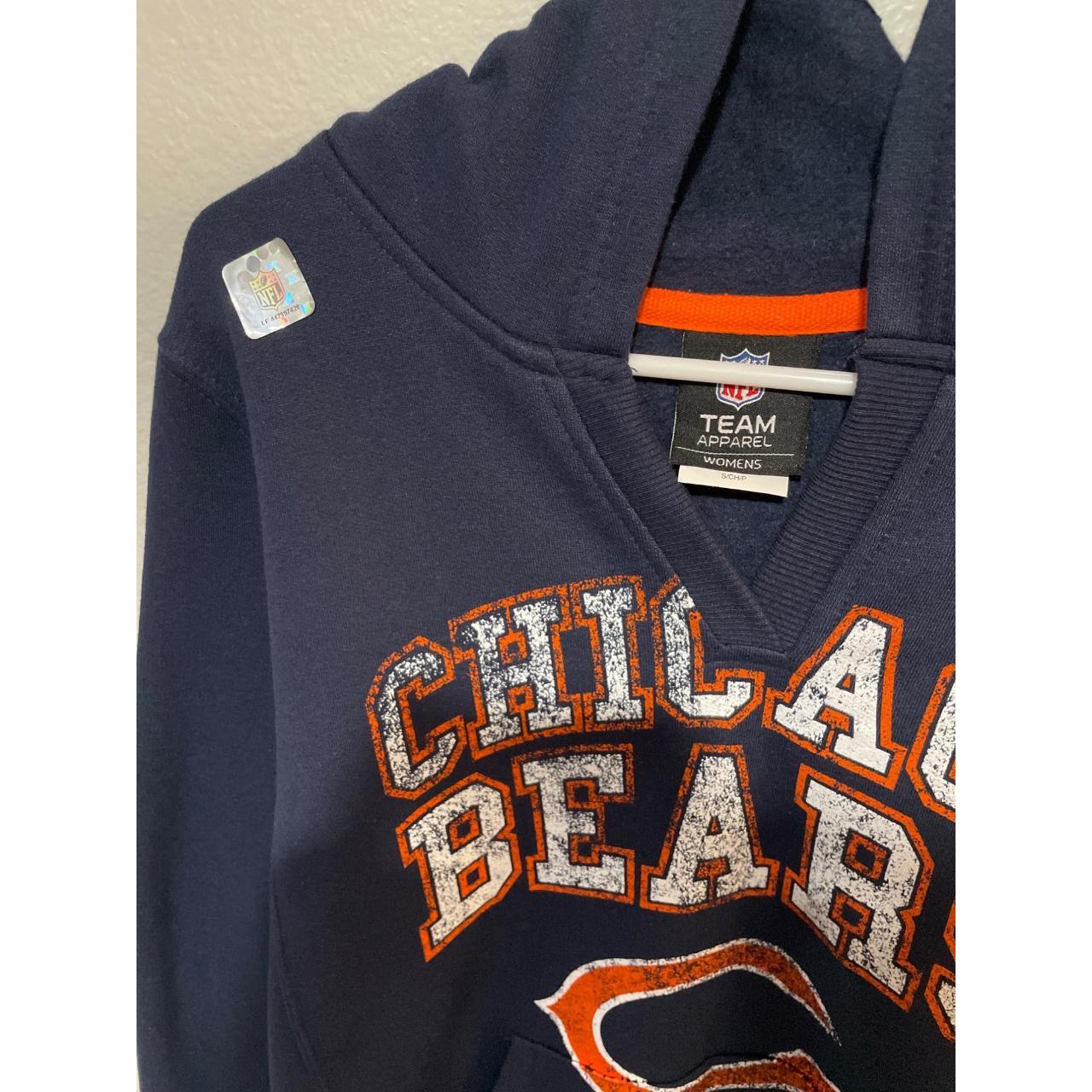 NFL Womens Chicago Bears Distressed Sweatshirt, Blue, Medium