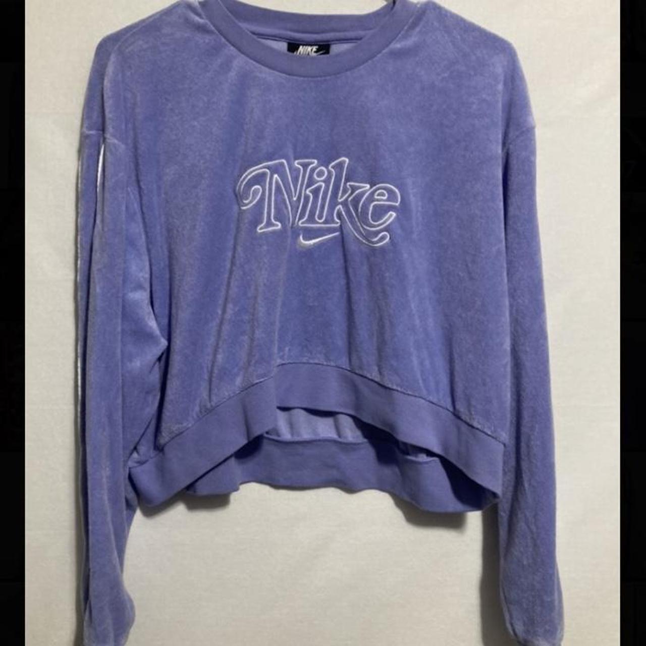 Nike Terrycloth Cropped Swoosh Crewneck Pullover Depop