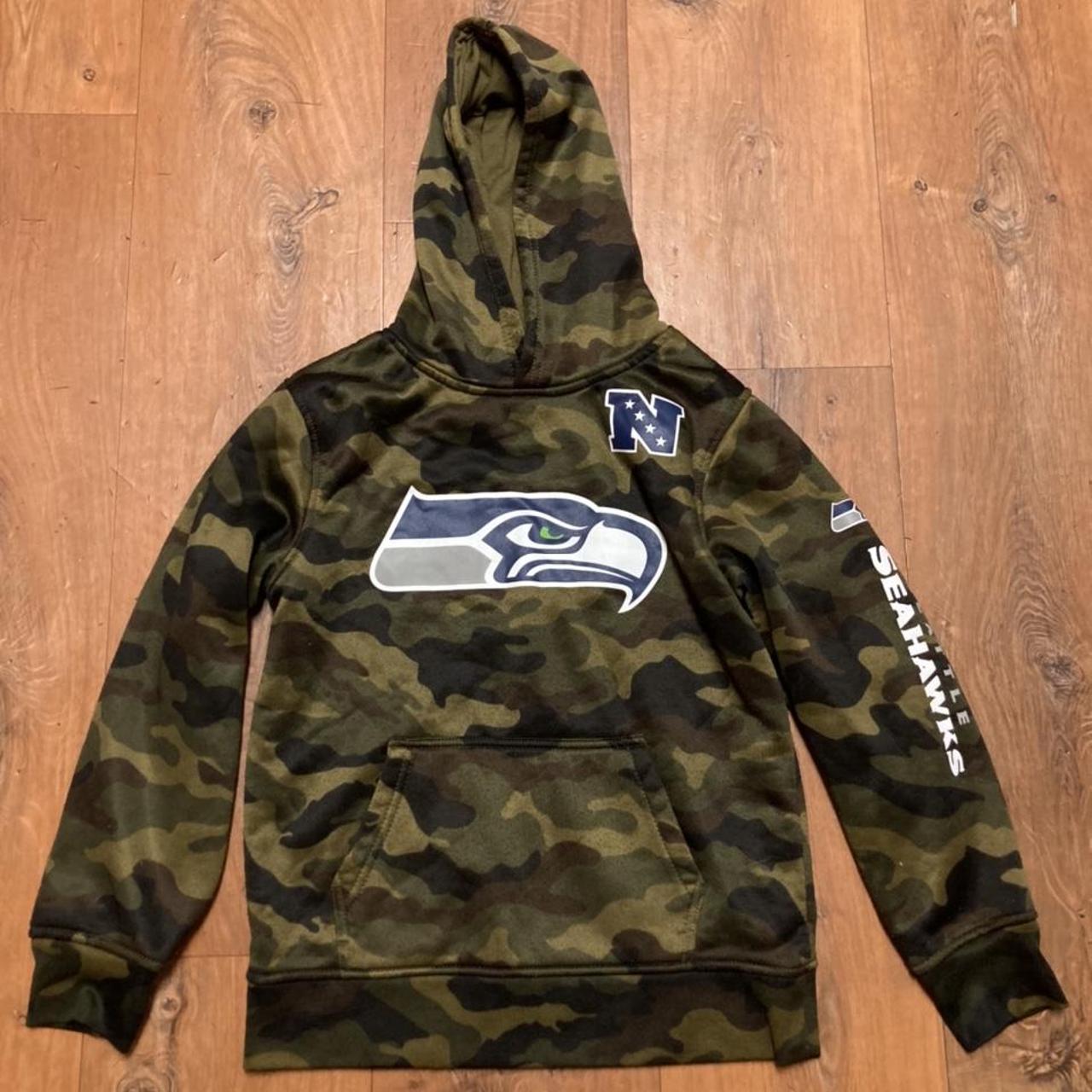 Seattle Seahawks Boys Medium Camo Hoodie Pullover by Team 