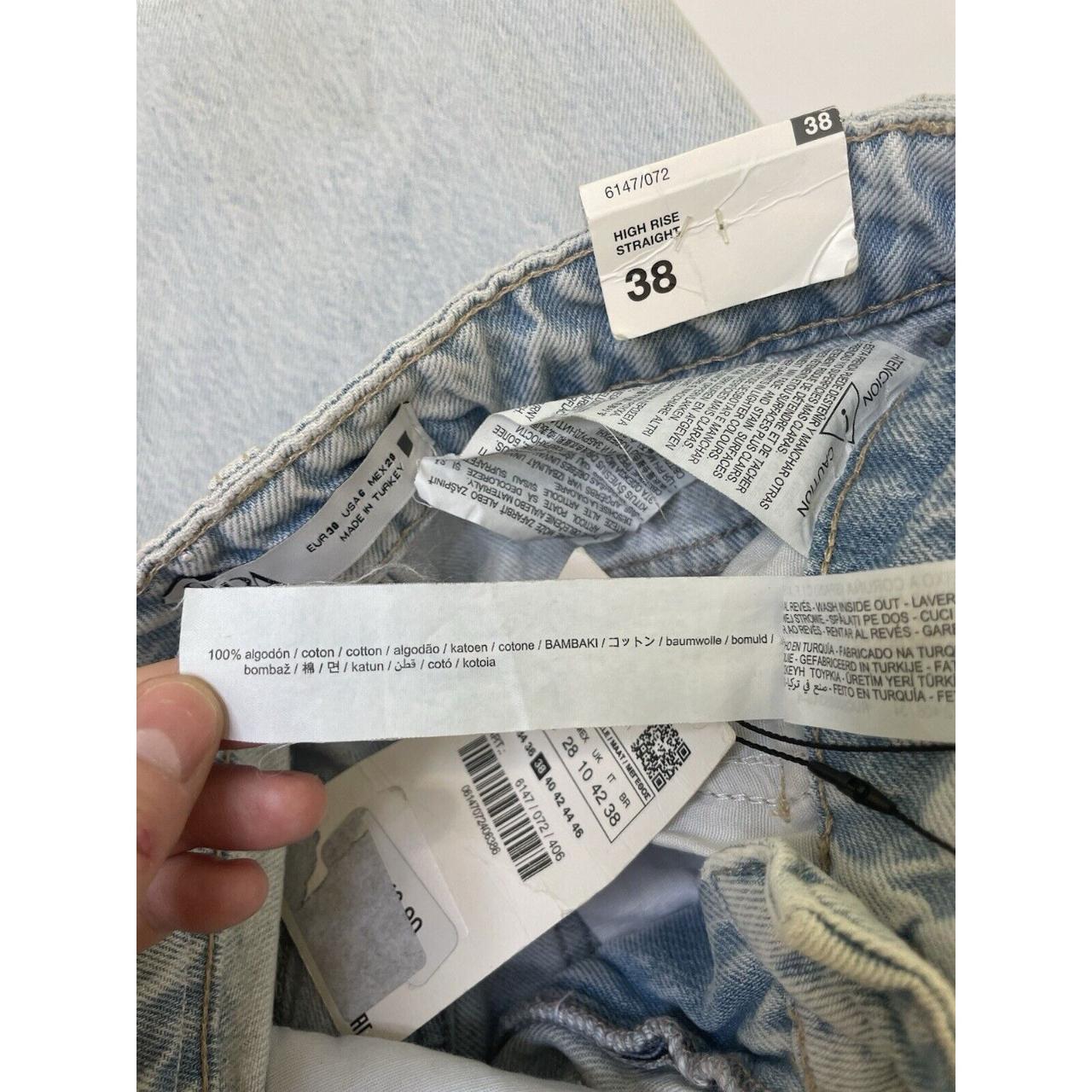 Zara HIGH RISE LONG LENGTH STRAIGHT CUT JEANS 24x32. Depop