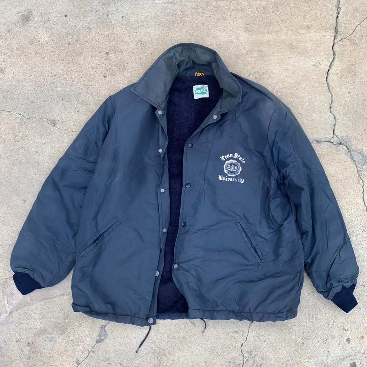 Vintage faded Penn state blue jacket size xl in... - Depop