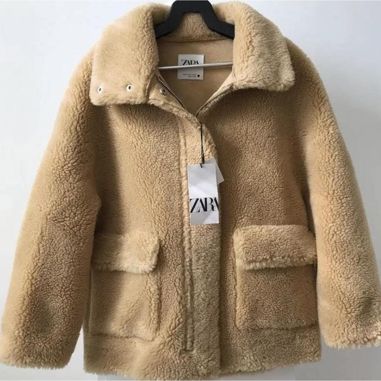 ZARA sherpa faux fur fleece jacket super warm