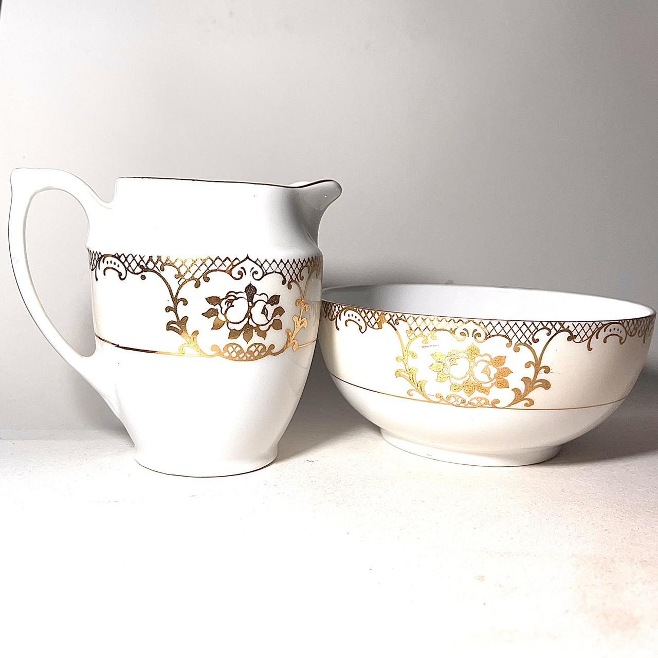 Early 20th Century Czechoslovakian Large Bone China... - Depop