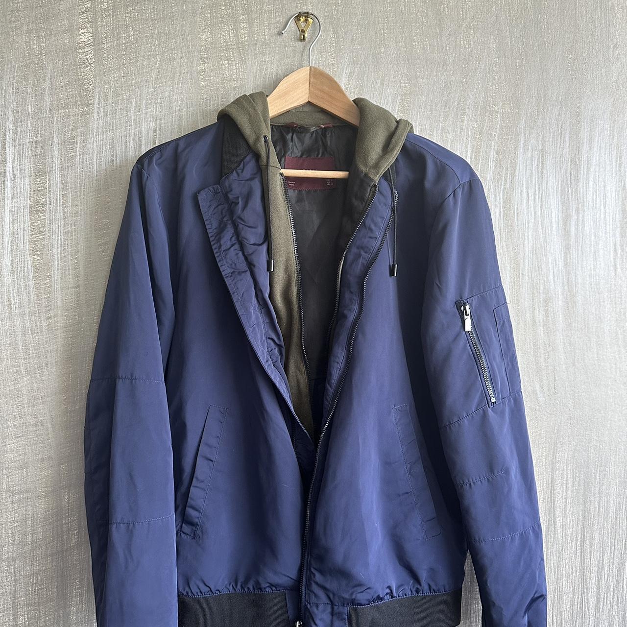 Zara bomber jacket hoodie worn sparingly and in Depop