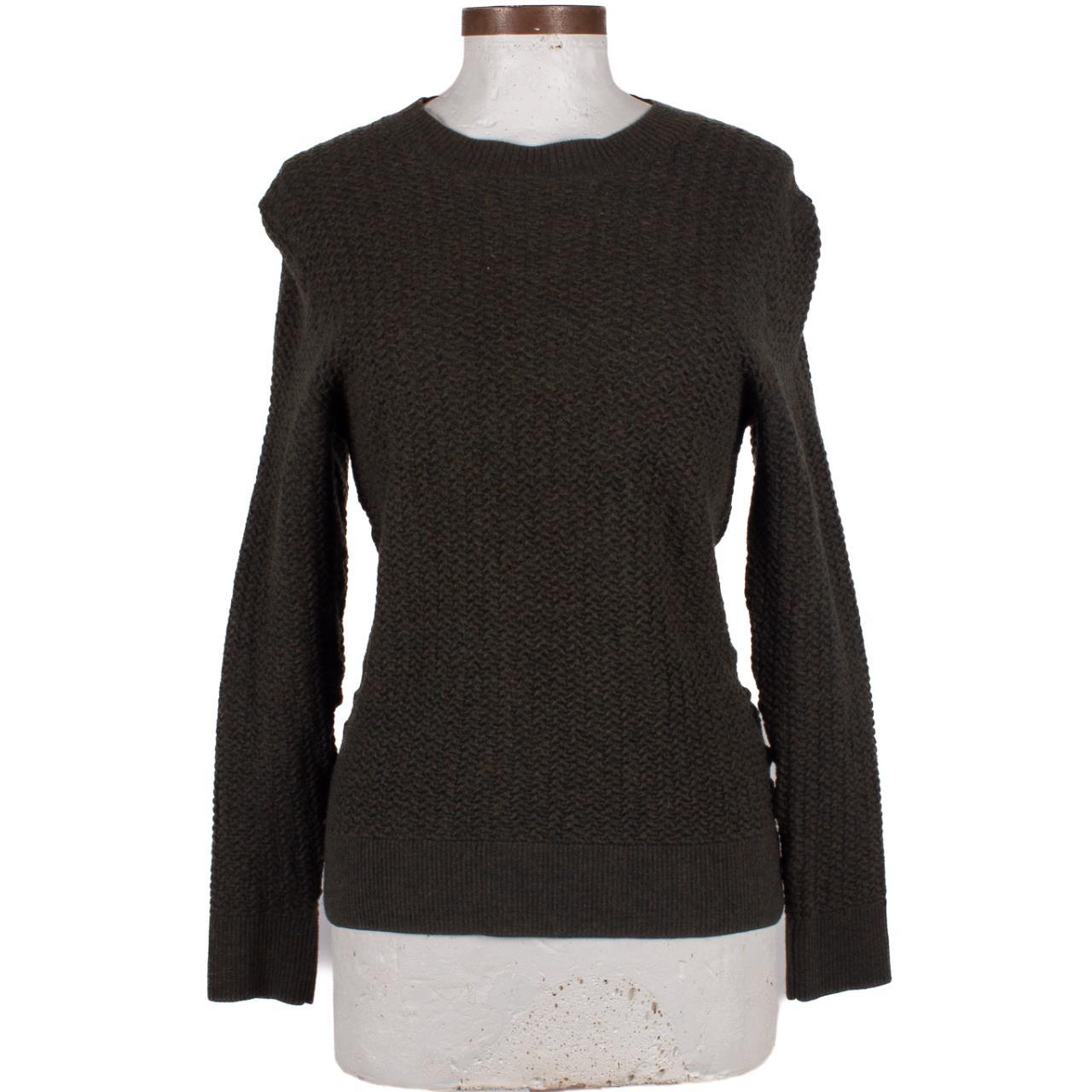 A.P.C. DARK GREEN WOOL SWEATER A.P.C. Unisex Dark... Depop