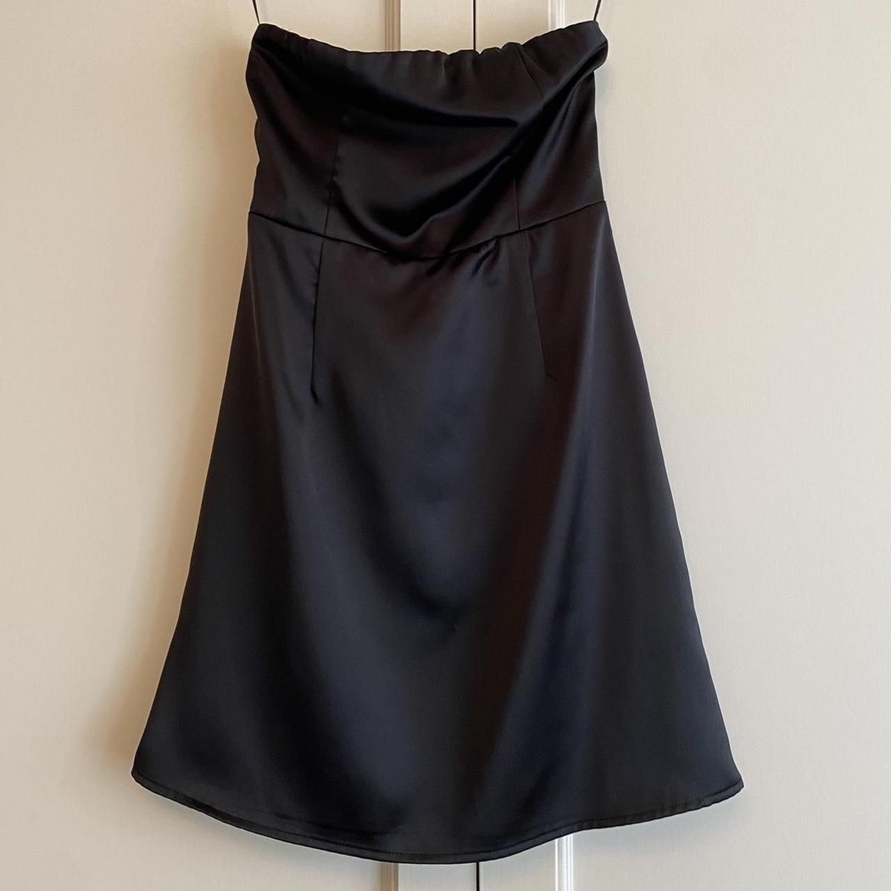 princess polly strapless dress color: black size:... - Depop