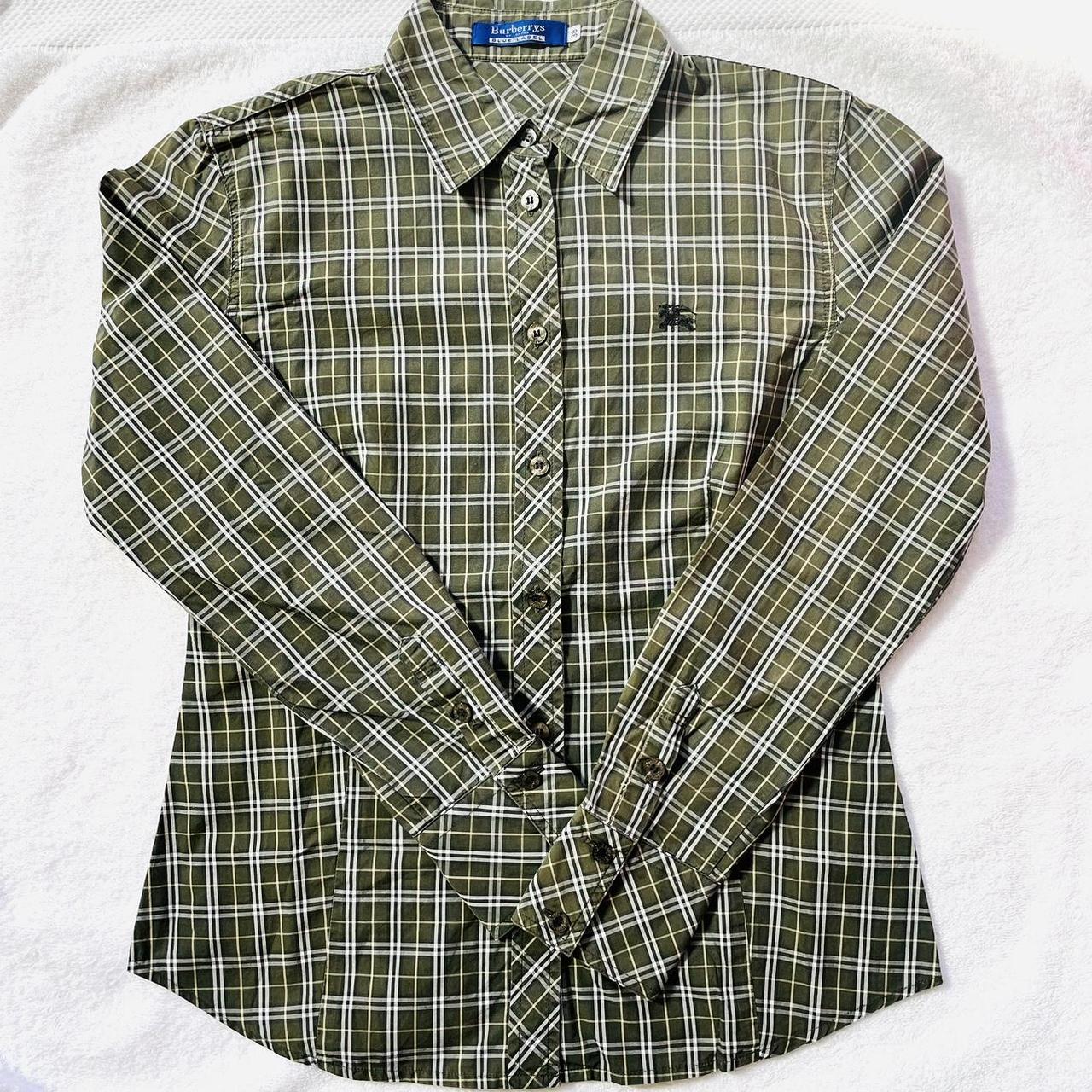 Burberry shirt womens sales green