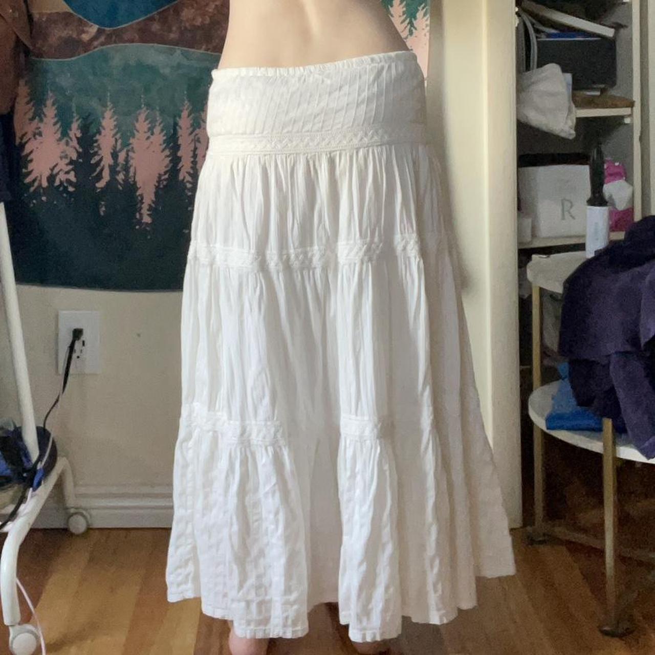 Y2k Vintage Old Navy Tiered Prairie Skirt Labeled - Depop