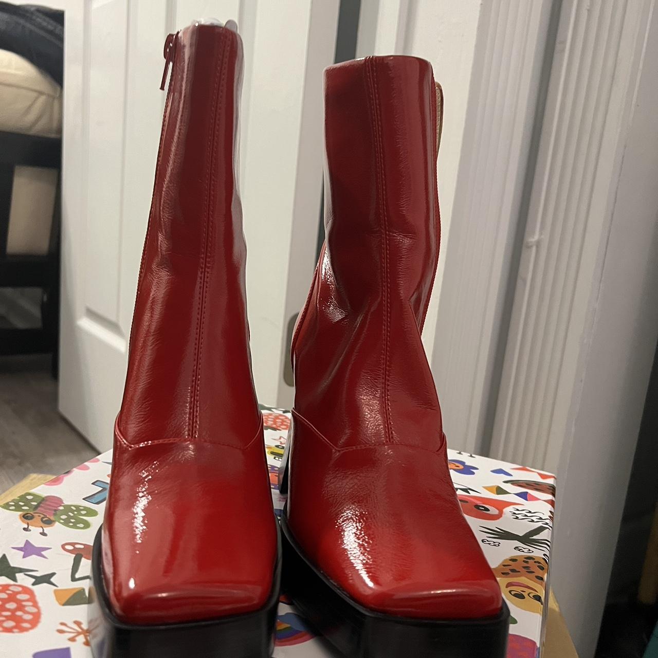 Jeffrey Campbell Women's Red Boots | Depop