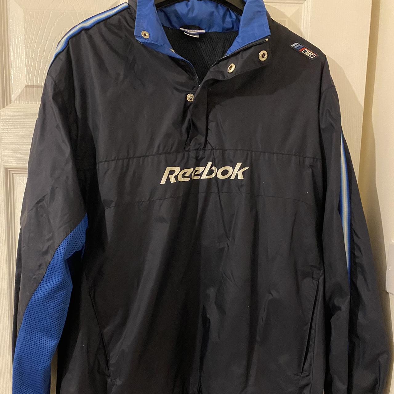 vintage reebok wind breaker size large open to... - Depop