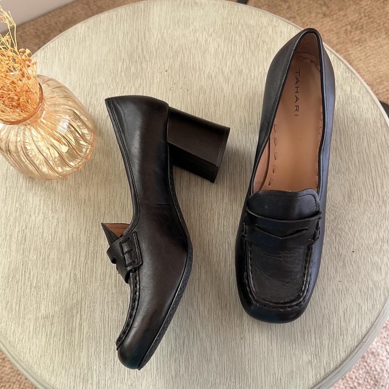 tahari black heels