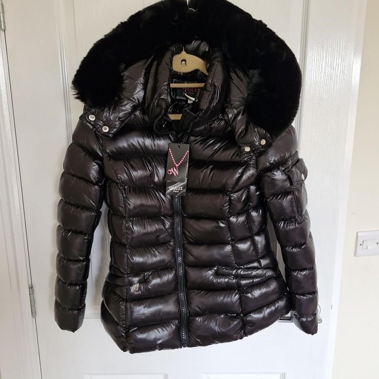 wulux paris puffer coat with fur hood BNWT Size... - Depop