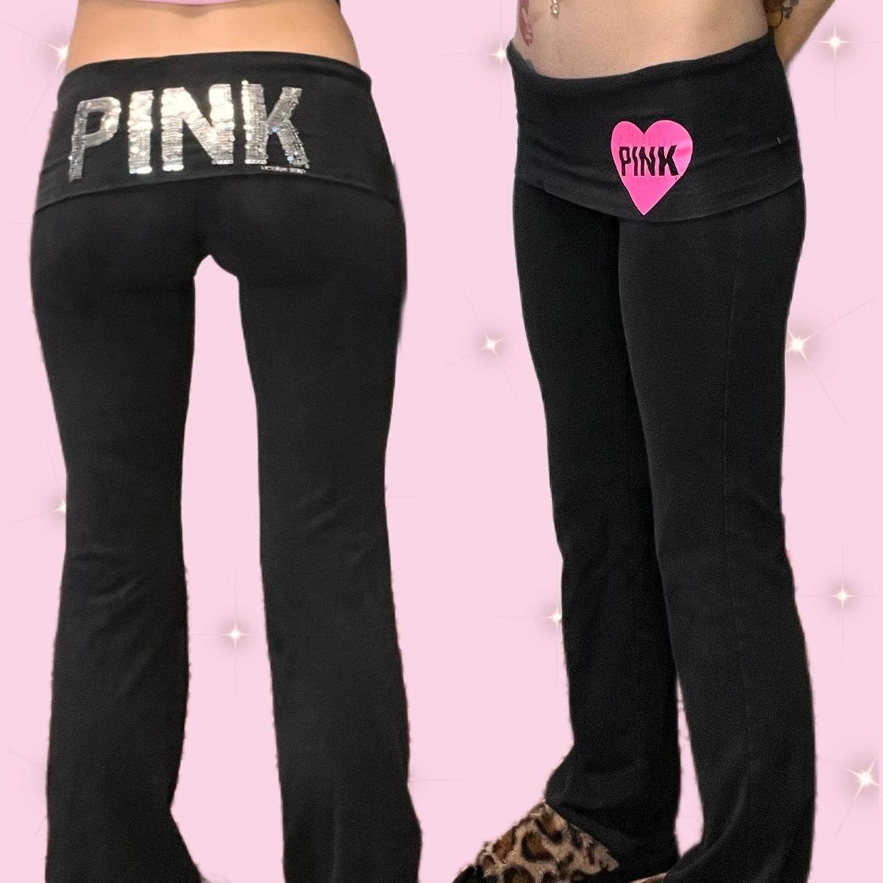 Victorias Secret fold over flare yoga pants. Size... Depop