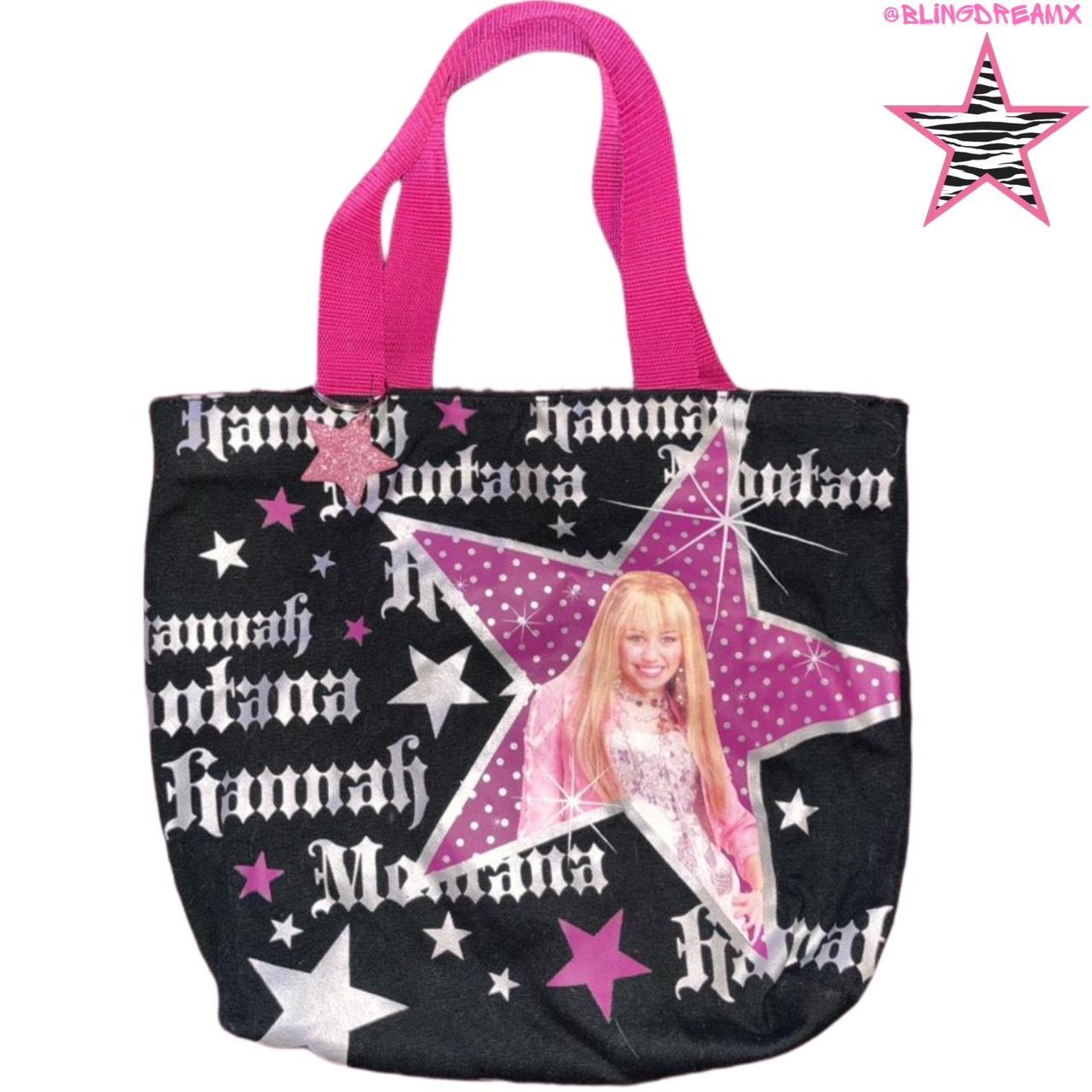 Buy HANNAH MONTANA Signature Hobo Bag DISNEY Polka Dots, Glitter Stars  Black Parachute Nylon, Pink Piping X-large Roomy 17.5 X 11 Online in India  - Etsy