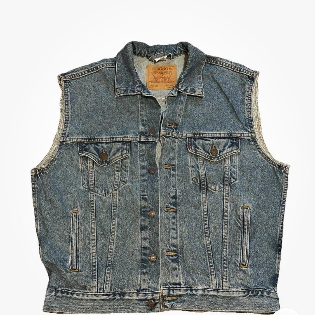 Levi's Men's Vest - Blue - M – 80s Levi's denim v… - image 1