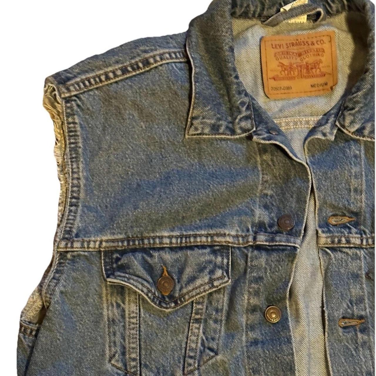Levi's Men's Vest - Blue - M – 80s Levi's denim v… - image 3