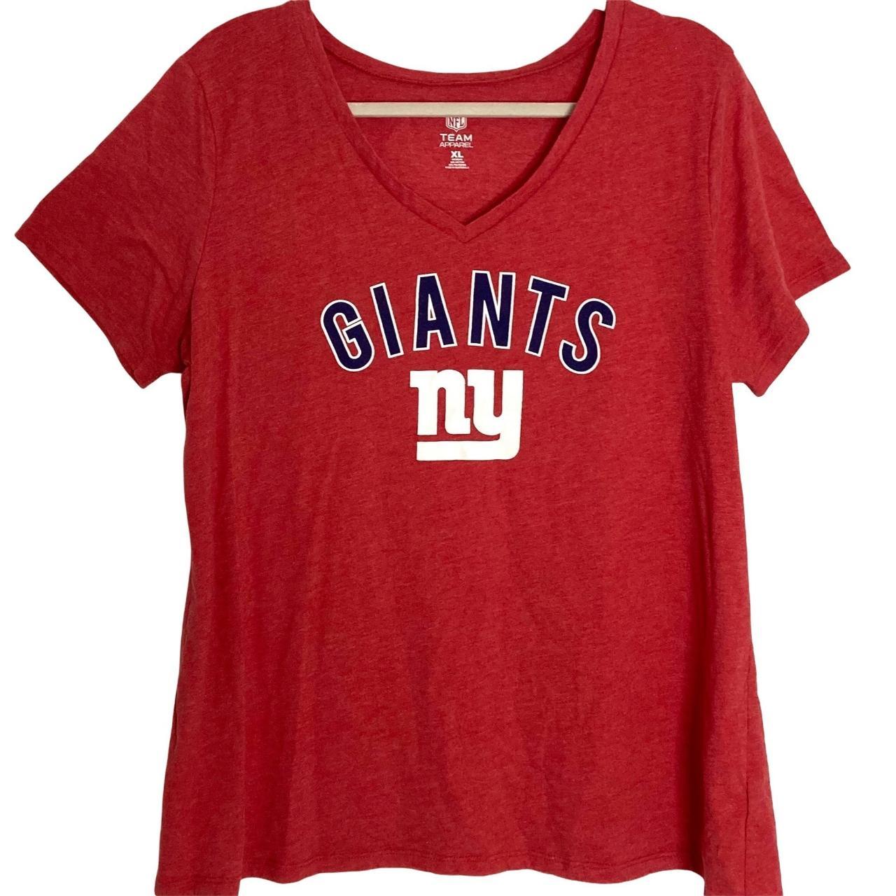 Ny giants v outlet neck t shirt