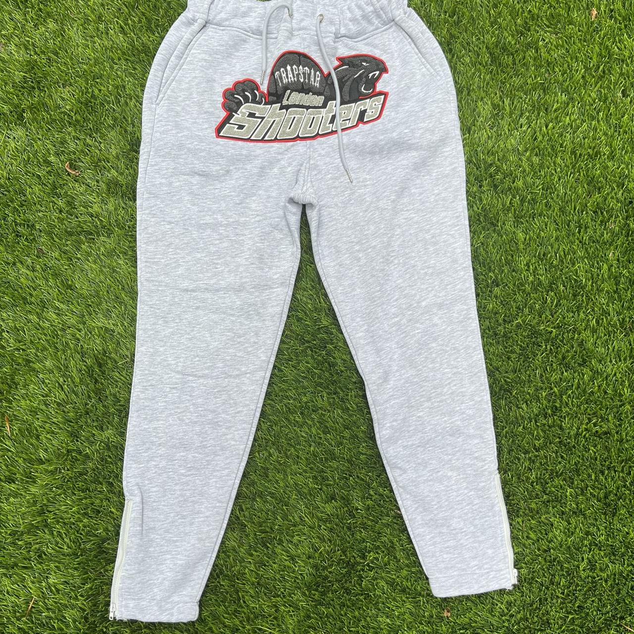 NEW Fleece Trapstar Shooter Pants Grey & Orange... Depop