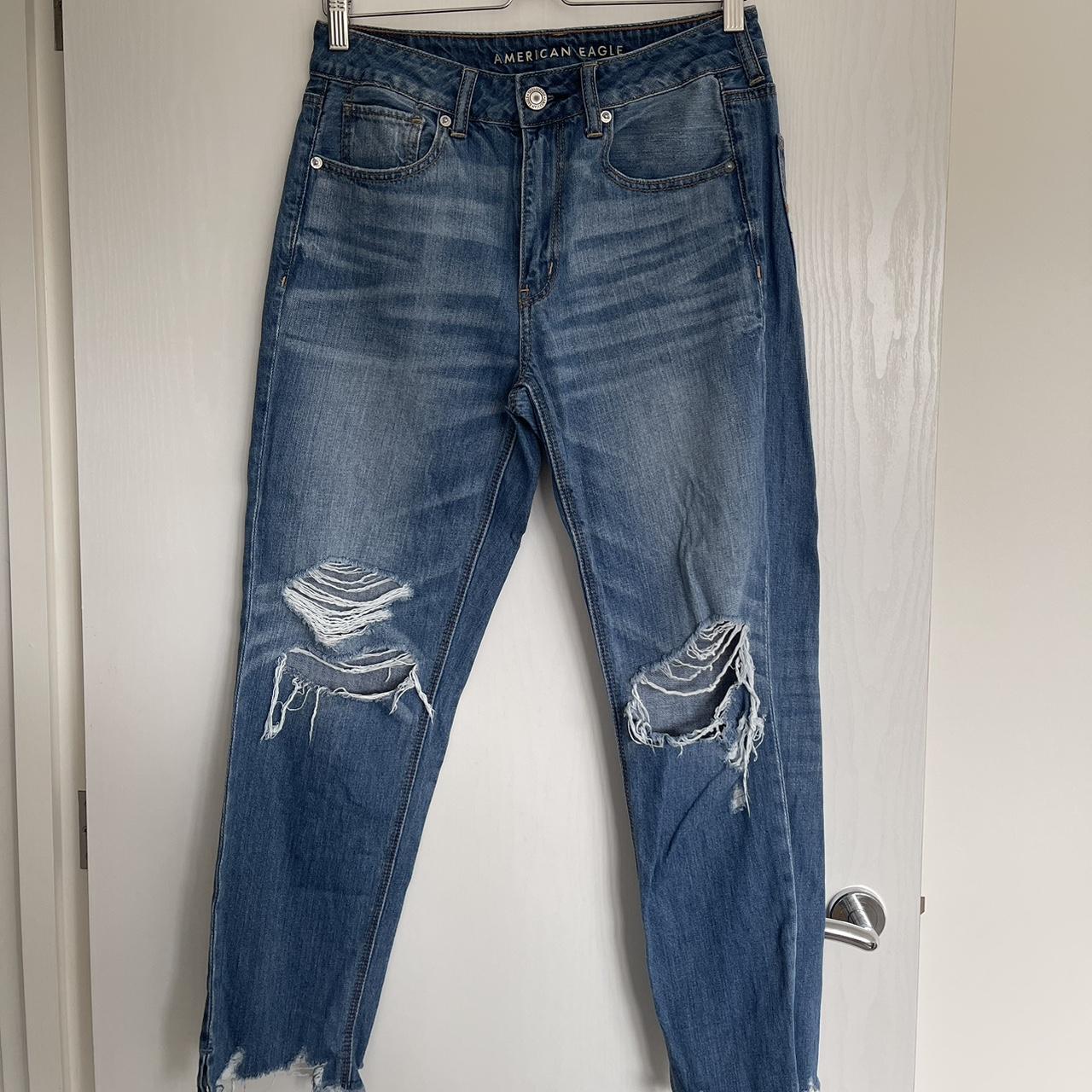 American Eagle Outfitters Women's Blue and Navy Jeans | Depop