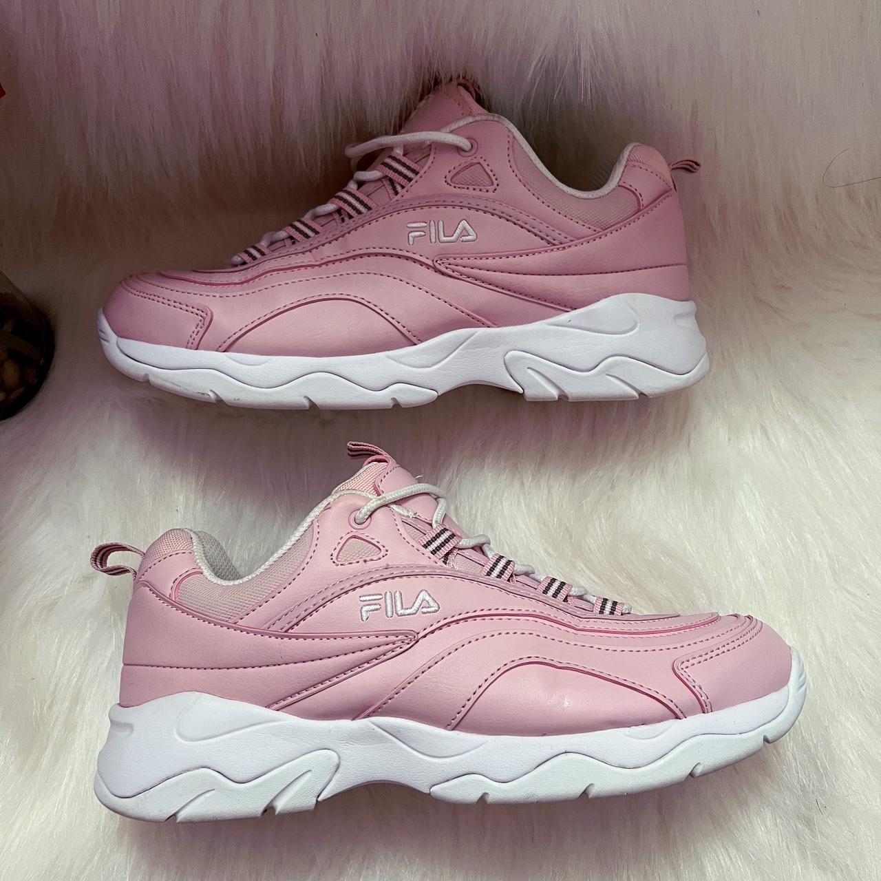 baby pink fila trainers
