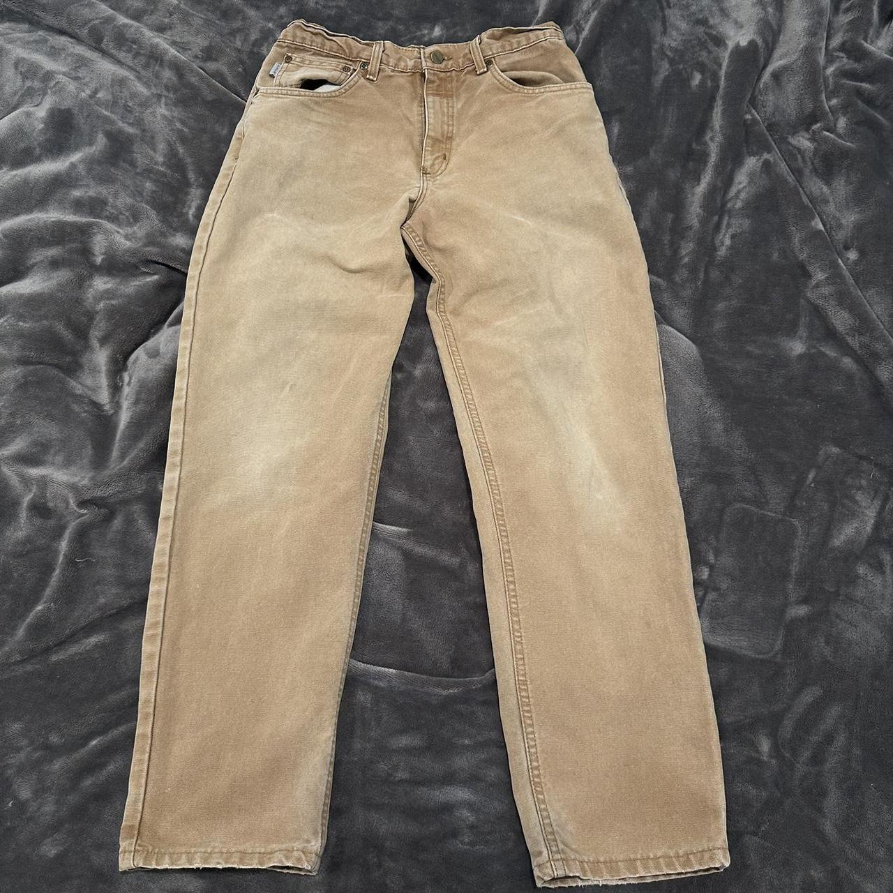 Carhartt tan work pants Great condition Size 30/30 - Depop