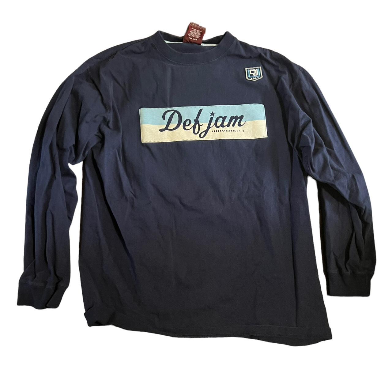 Y2K Def Jam university long sleeve shirt Size Mens... - Depop