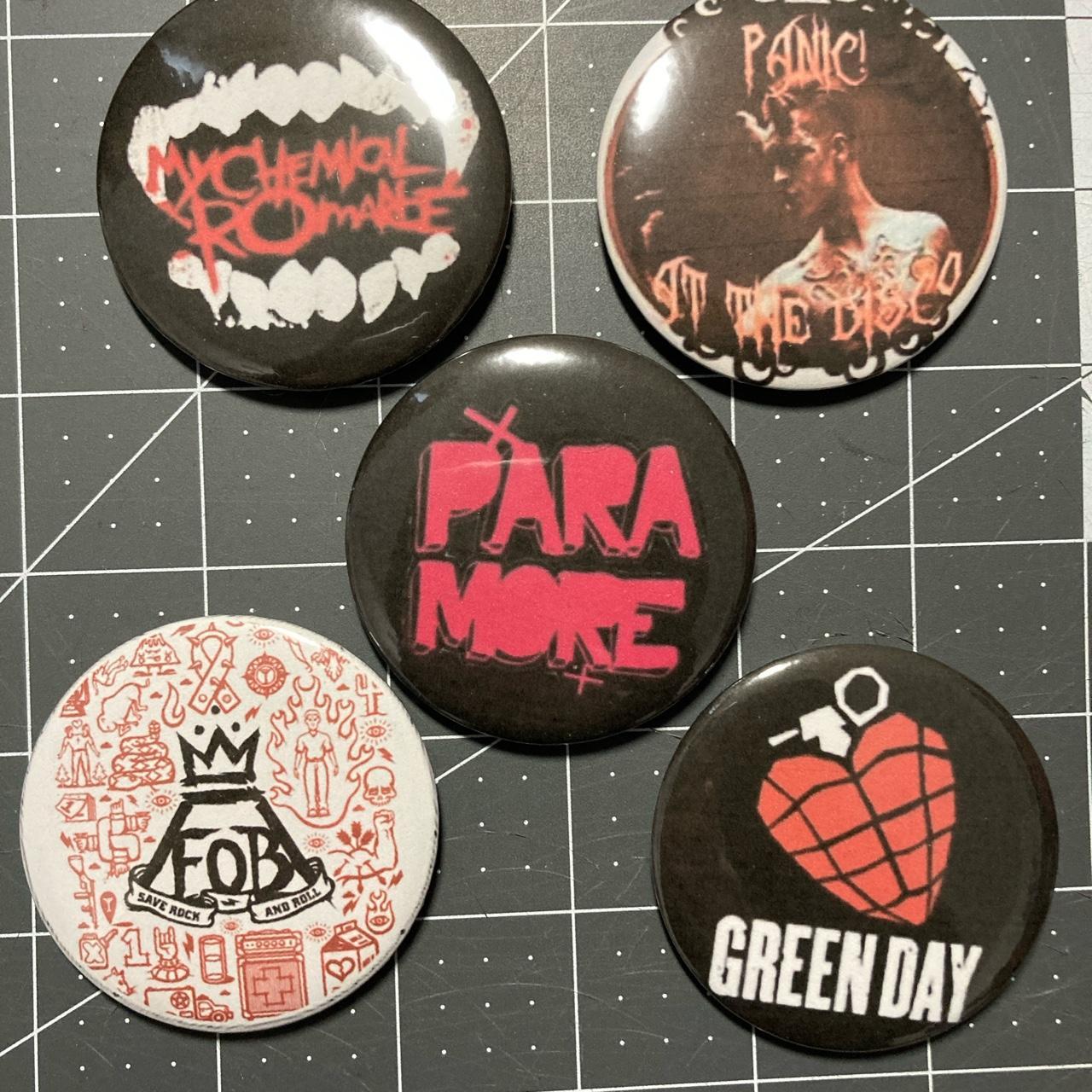 Emo pins 2.25 inch. You will receive all five pins.... - Depop