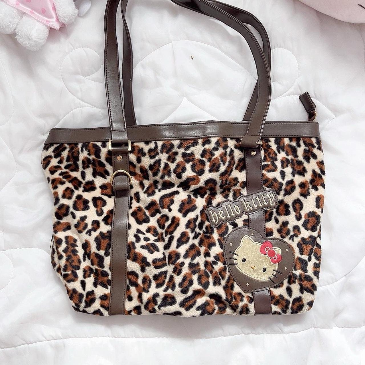 Vintage Hello Kitty cheetah print tote bag ♡ (Open... - Depop