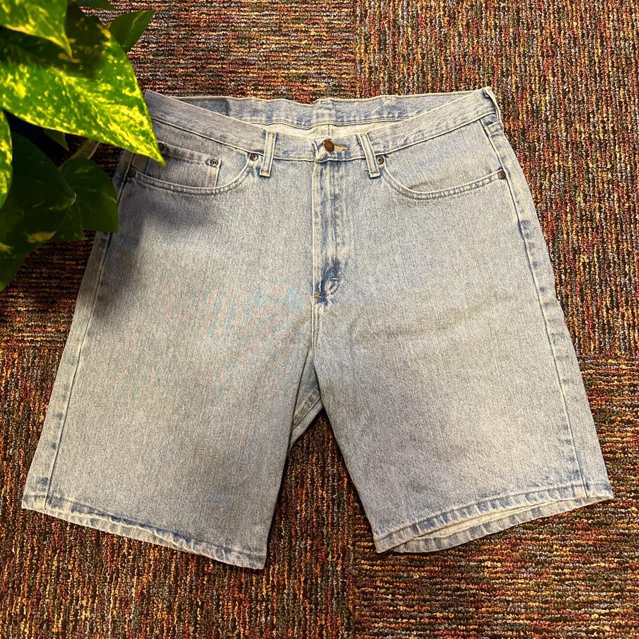 Vintage Y2K Wrangler Denim Jean Shorts - Size 36... - Depop