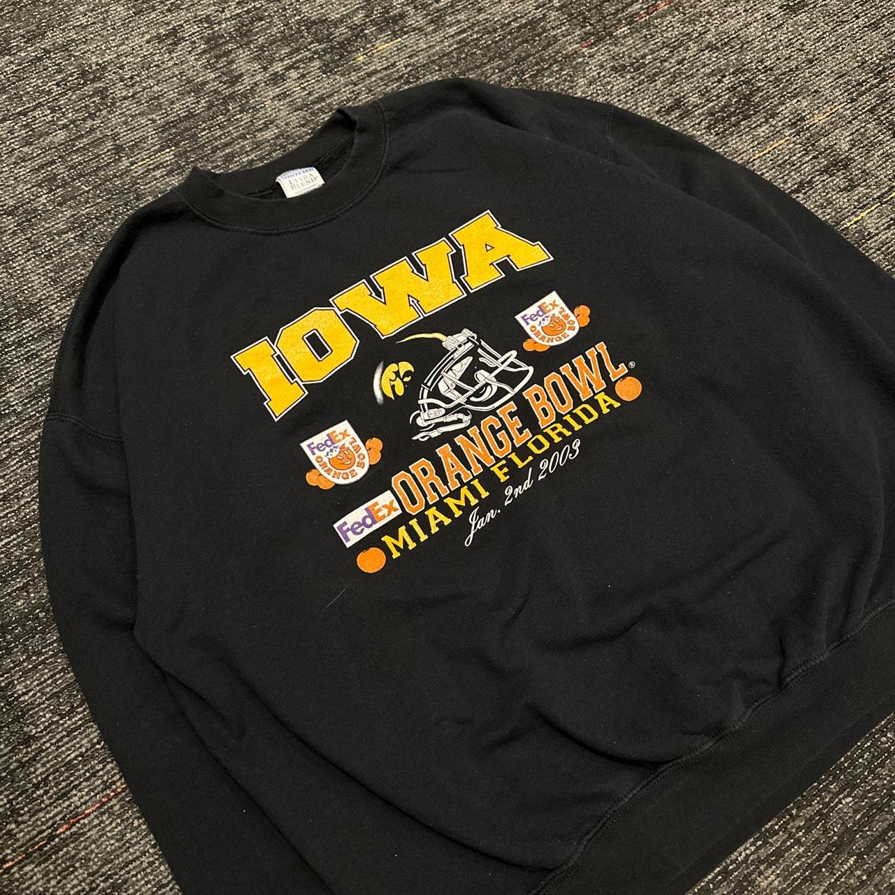 Vintage Y2K Iowa Hawkeyes Football Orange Bowl... - Depop