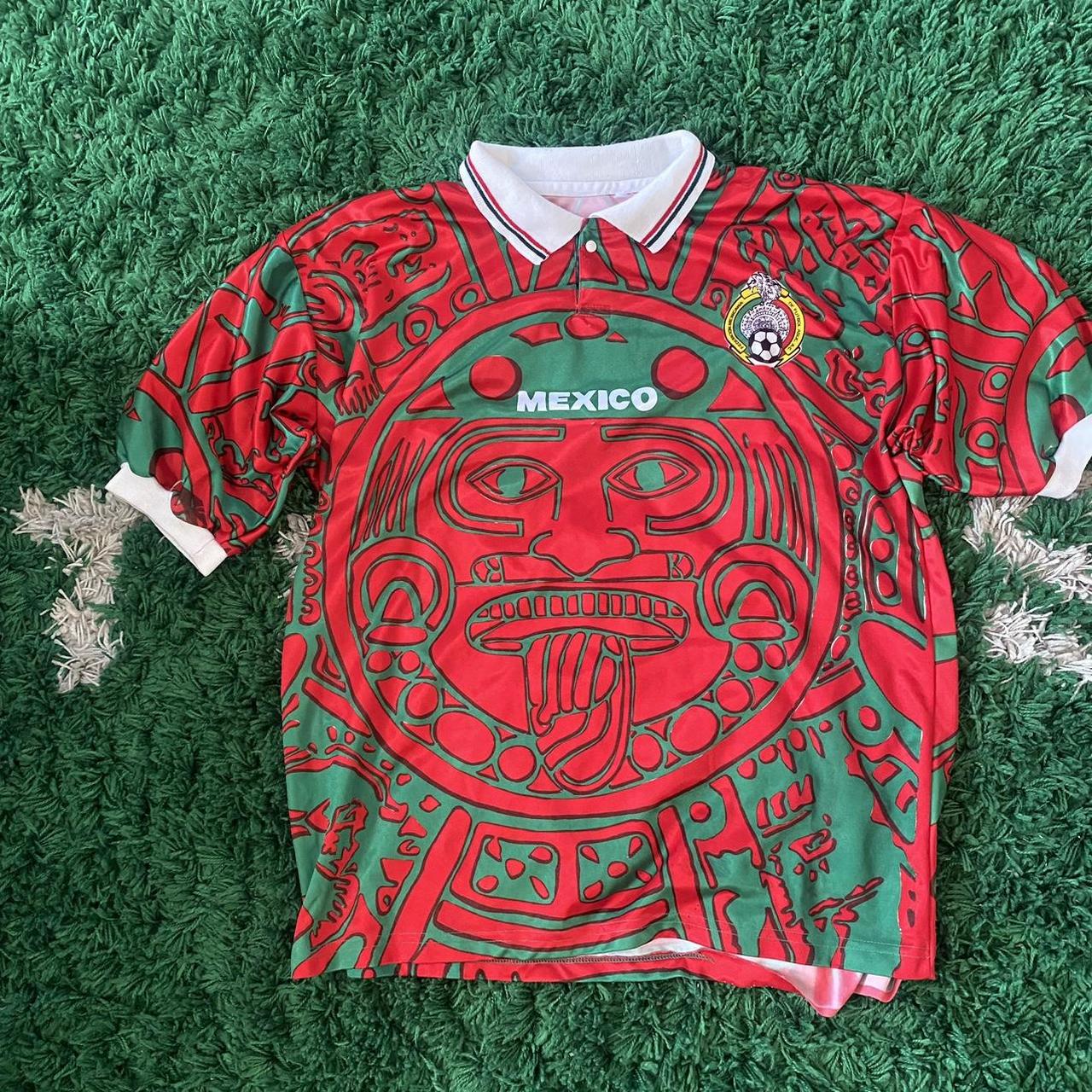 Vintage Mexico soccer Jersey, really cool graphic,... - Depop