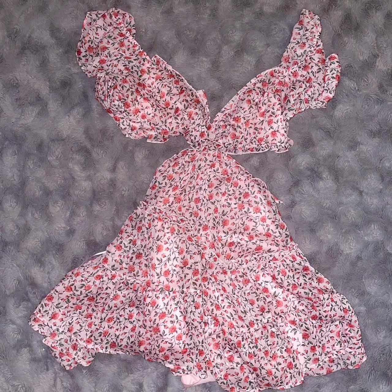 Isabelle's Pink Floral Mini Dress NEW... Depop