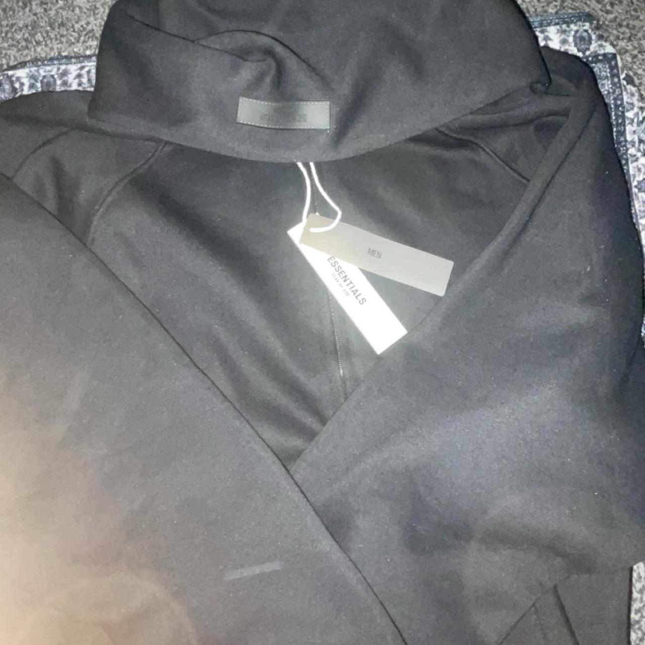 Essentials Fear Of God double zip hoodie black.... - Depop