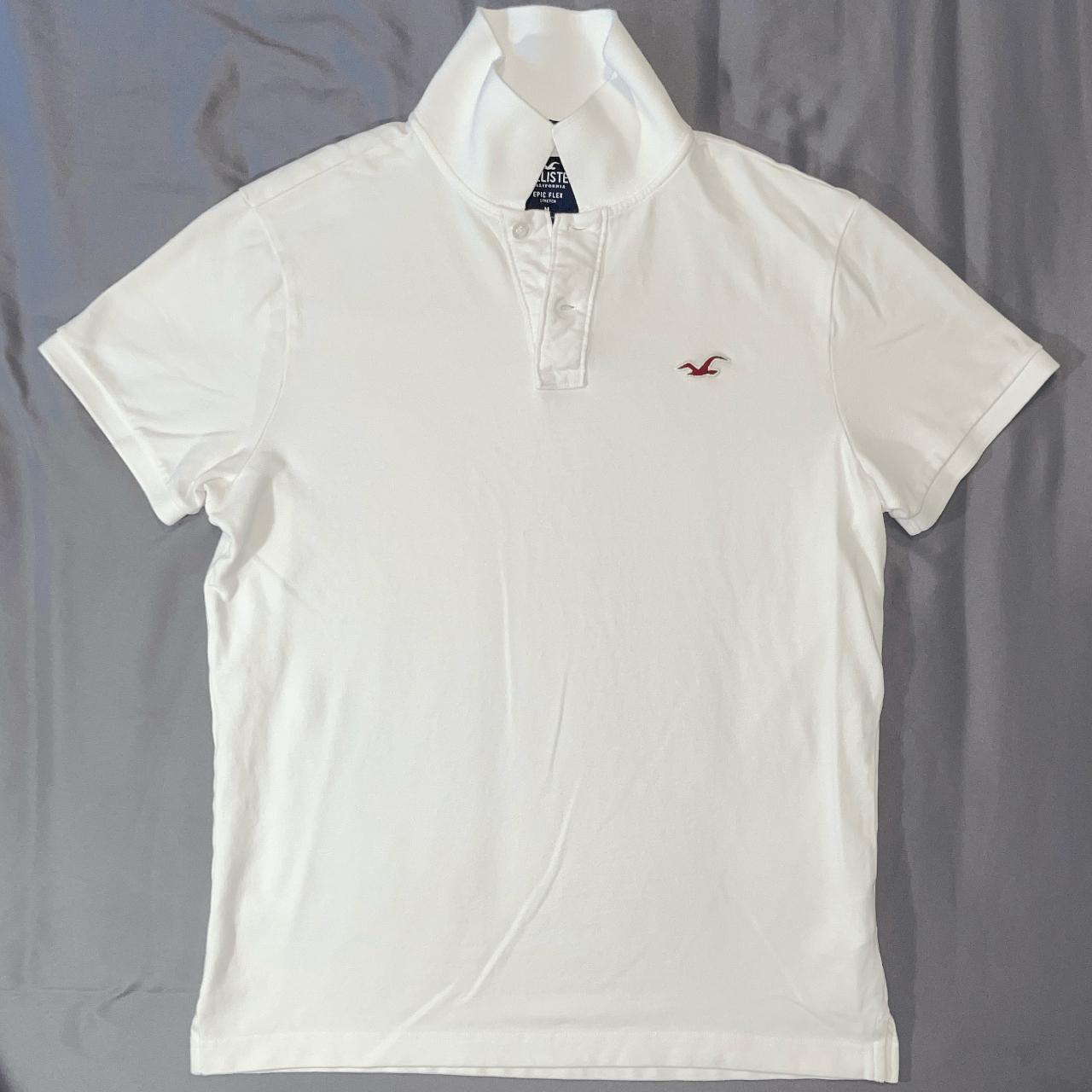 Hollister white polo shirt orders