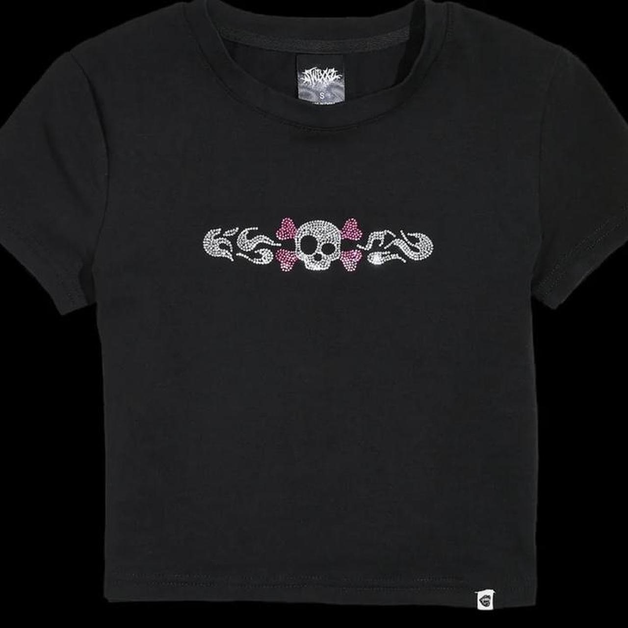 Zumiez Women's Black and Pink Croptop Depop