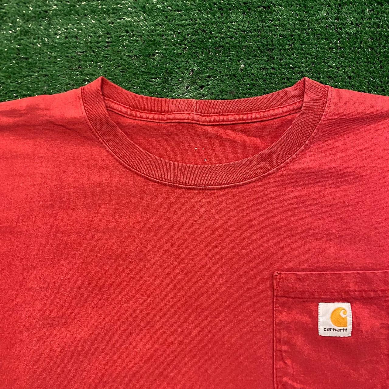 Carhartt Men's Red T-shirt | Depop